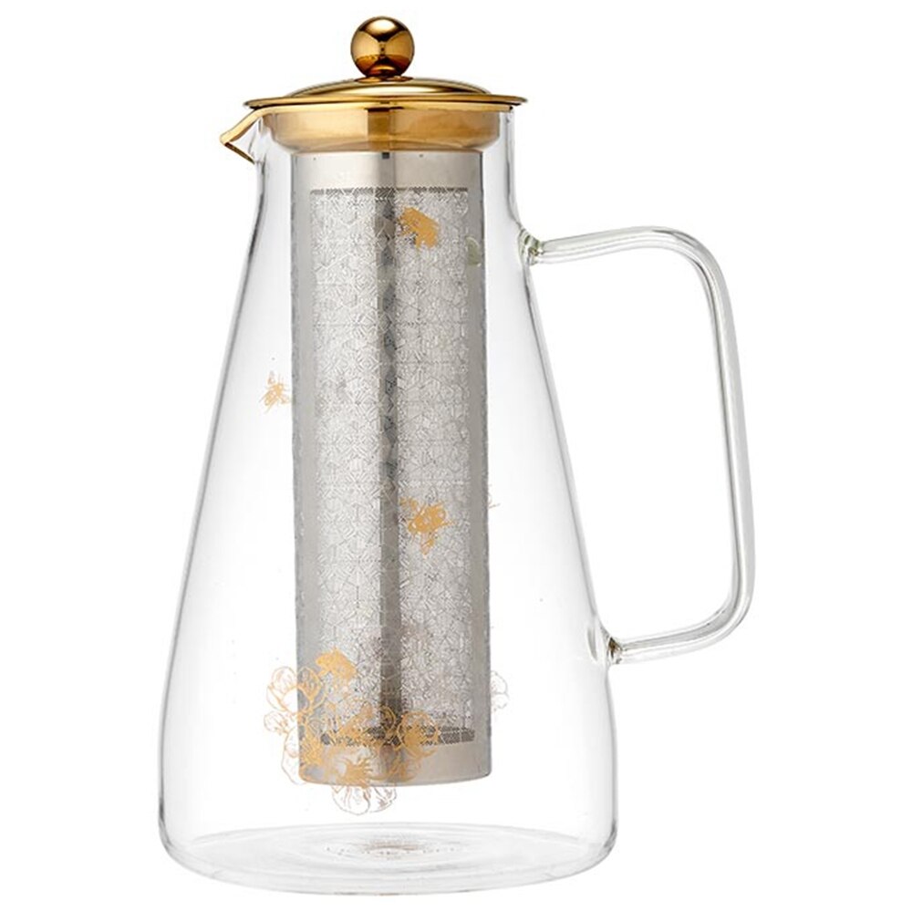 Honey Bee Glass Tea Infuser Jug Florafauna
