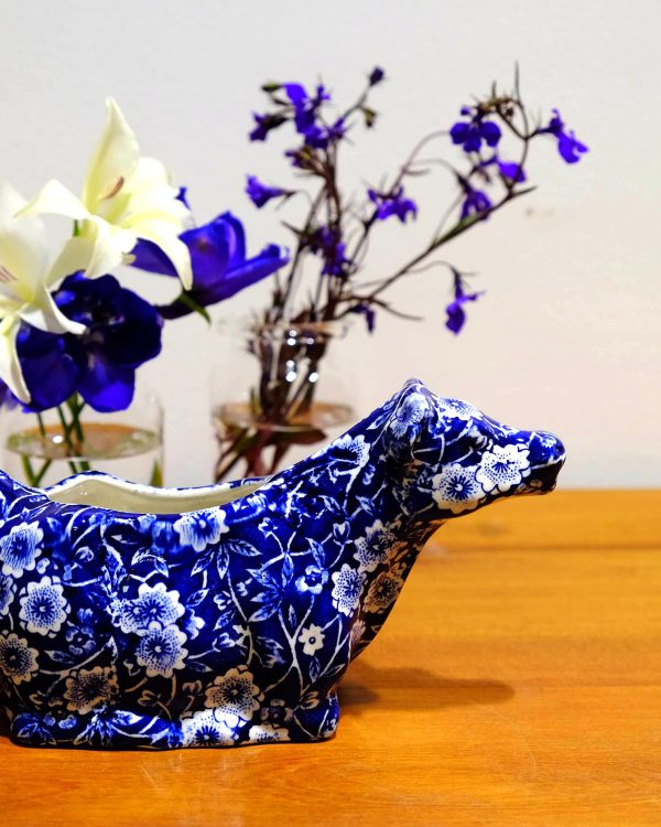 Burleigh Cow Milk Jug - Blue Calico