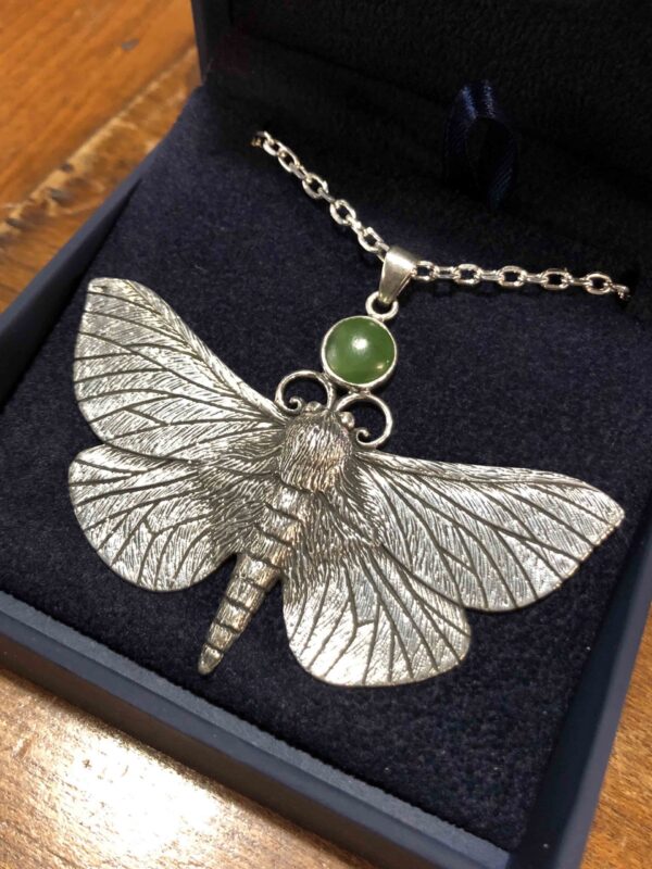 Nick Von K - Large Puriri Moth Pendant with Pounamu