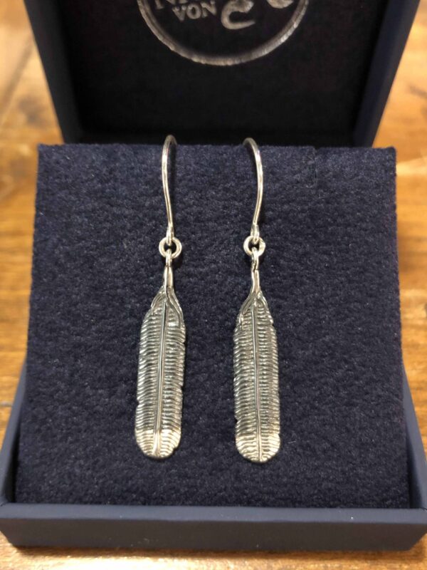 Nick Von K - Mini Huia Feather Earrings