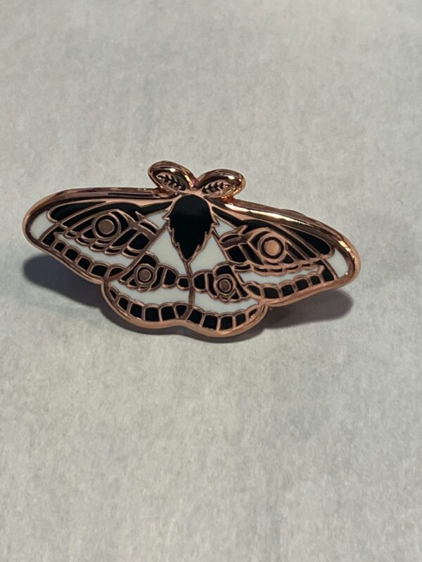 Emperor Moth Enamel Pin