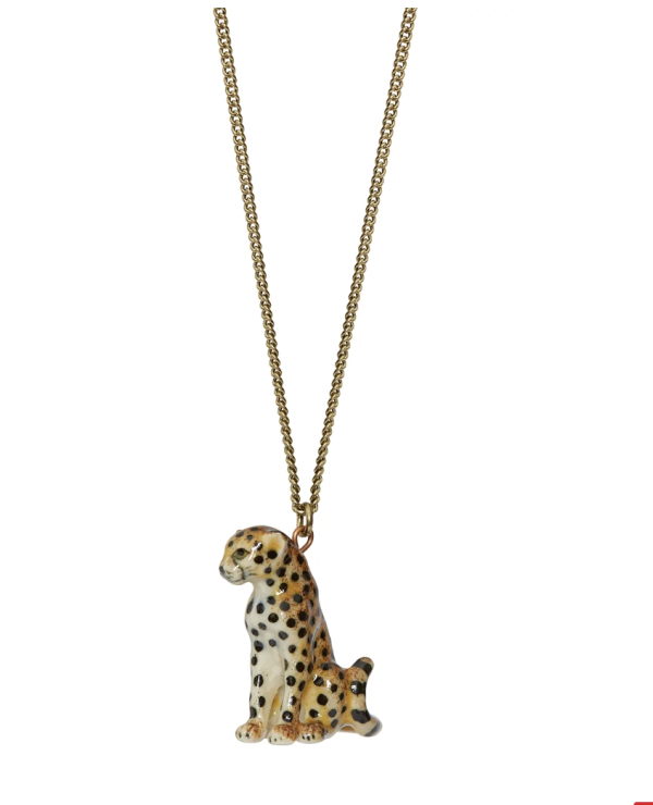 Sitting Cheetah Necklace - And Mary