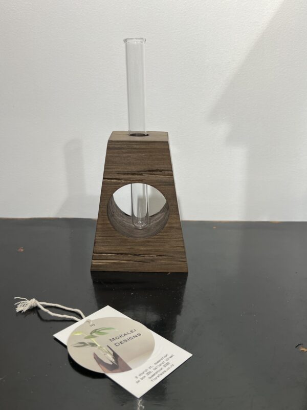 Totara single tube with hole Propagation Vase