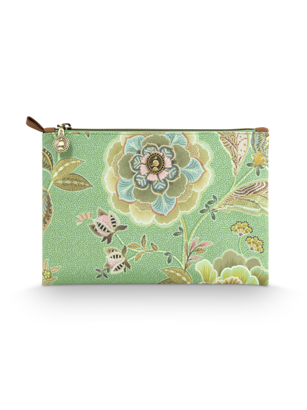 Charly Cosmetic Flat Pouch / Clutch - Matata Green