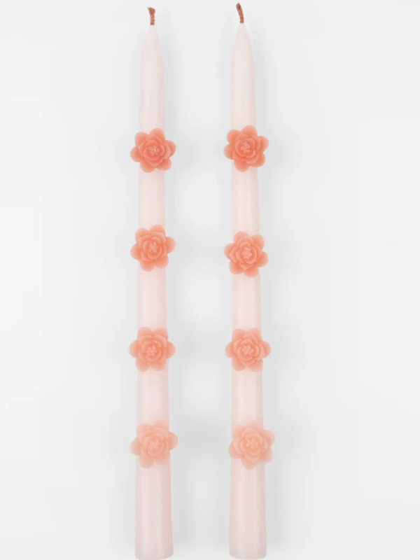 Pink Flower Taper Candles - Meri Meri