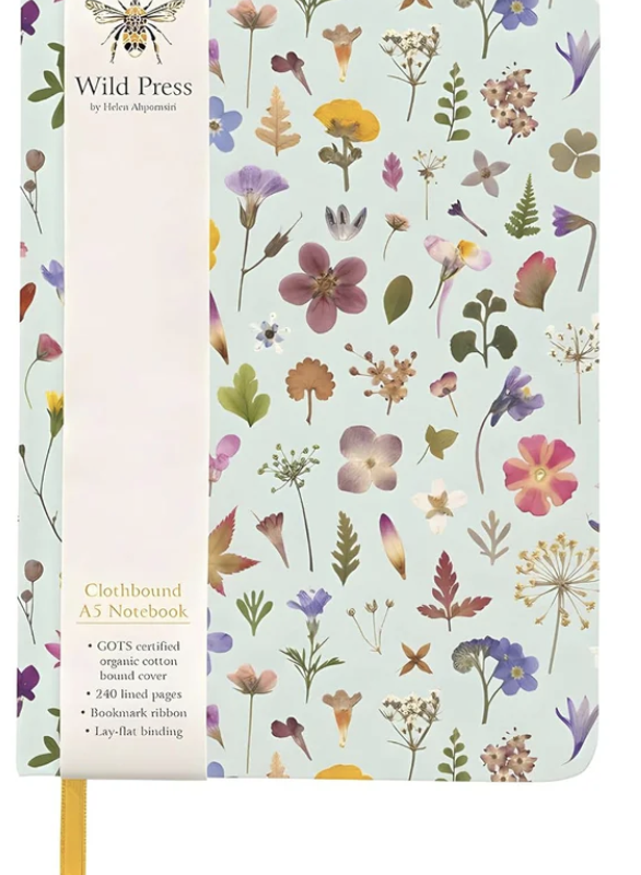 Clothbound A5 Notebook - Mint Meadow